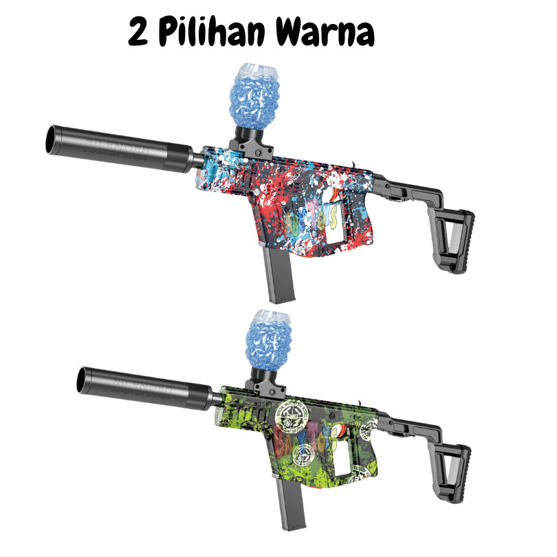 New Vector Gel Blaster Electric 7–8mm Automatic Burst Mainan Tembak Anak Water Bullet Gun + Aksesori