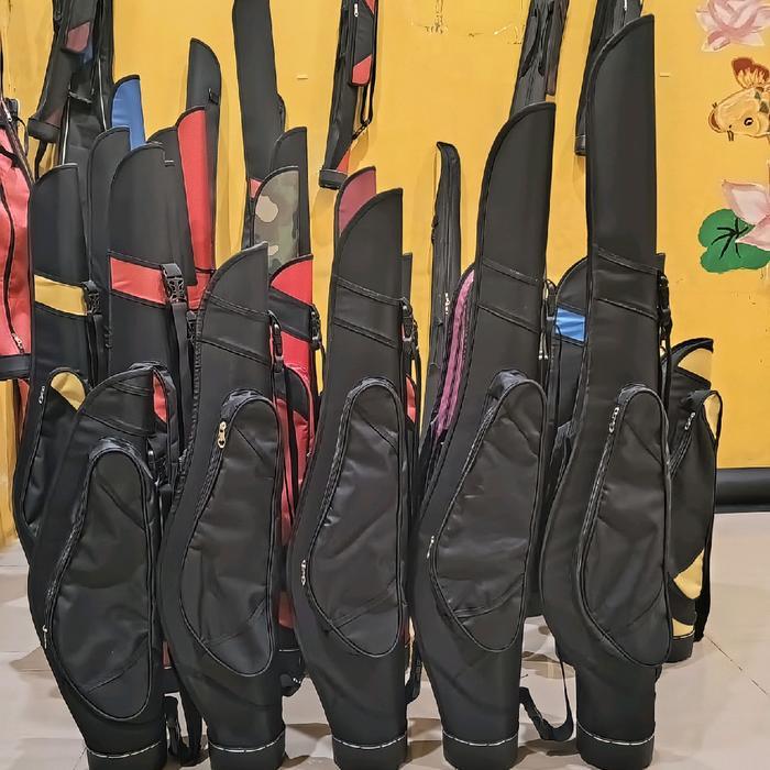 tas joran pancing hard case 60 - 200 cm ( fiber + mangkuk ) kapasitas 2-3 joran + real tanpa real mu