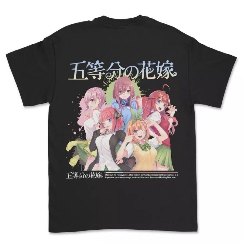 Kaos Anime Go Toubun No Hanayome Nakano Family / Kaos Pria / Kaos Distro / Kaos Kata
