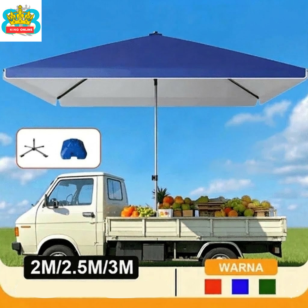 Payung Jualan Taman Pantai Double Layer Payung Cafe Lipat Payung Luar Ruangan Payung Tenda Outdoor