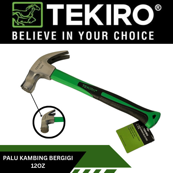 TEKIRO Palu Kambing 12 OZ Bergigi / Claw Hammer Tekiro 12OZ GT-CH2415