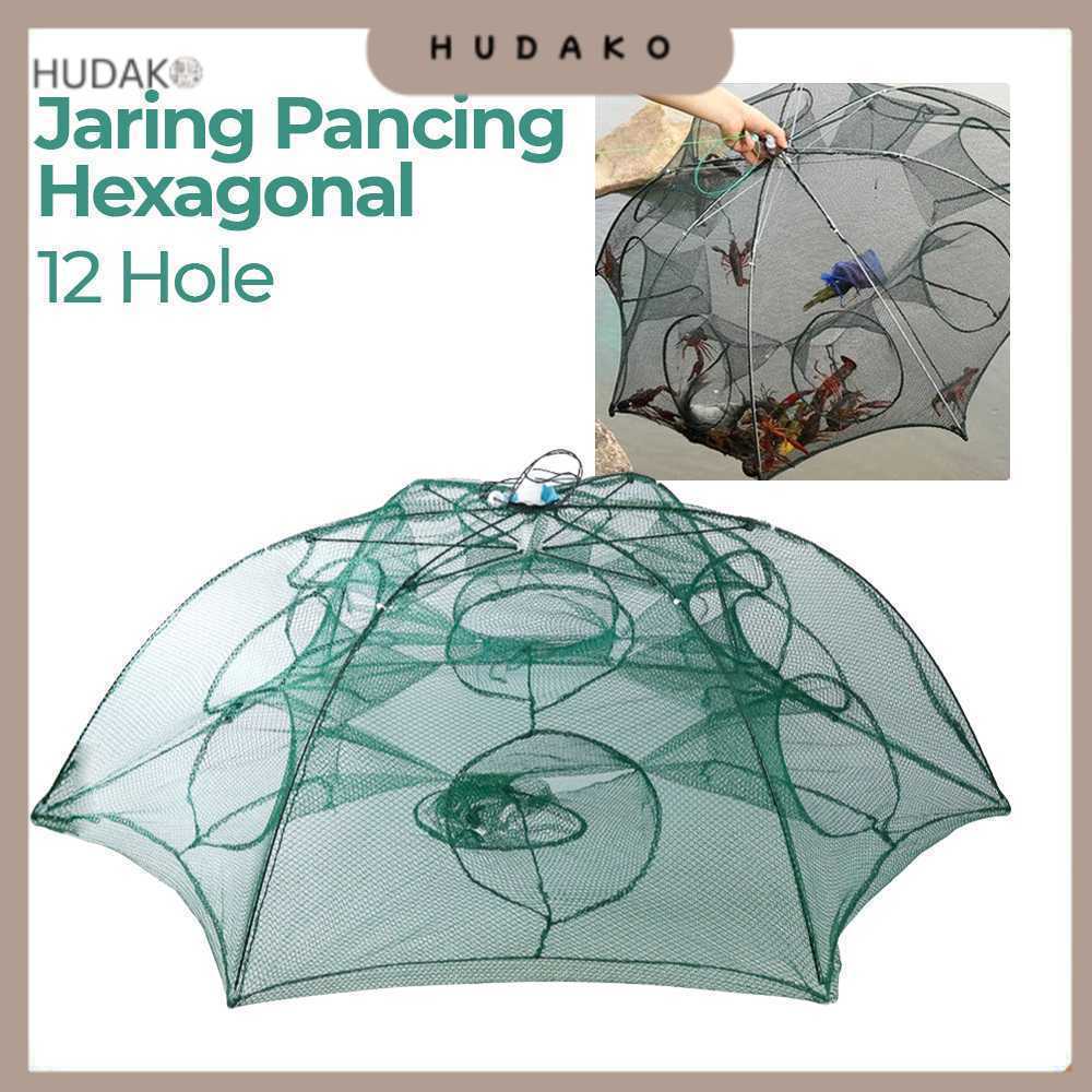 Jaring Pancing Ikan Hexagonal 12 Hole Fishing Net Trap Cage - H14572