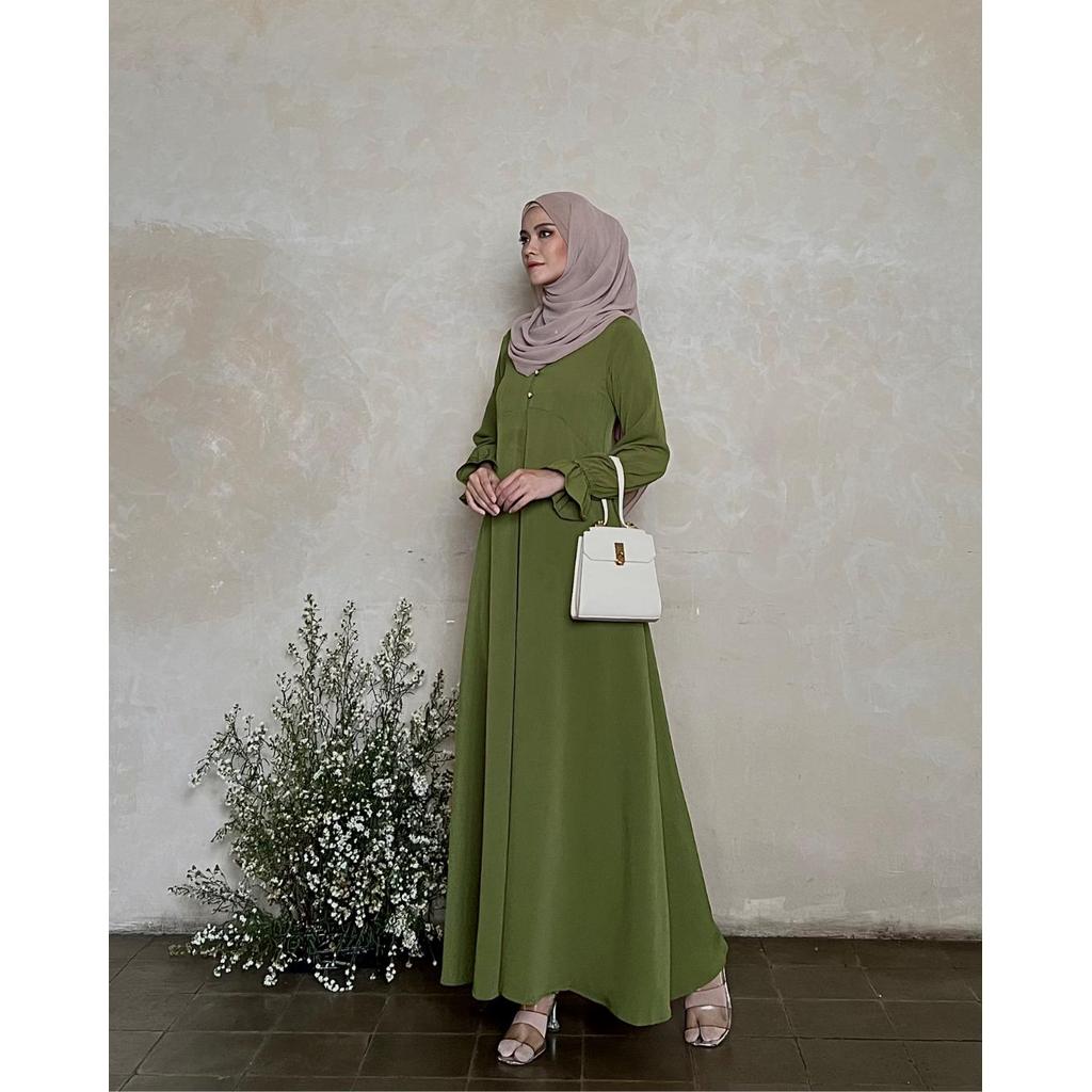 Evolvere - GB 1 Gamis Fashion Muslim Wanita Polos dan Motif Khusus di Live