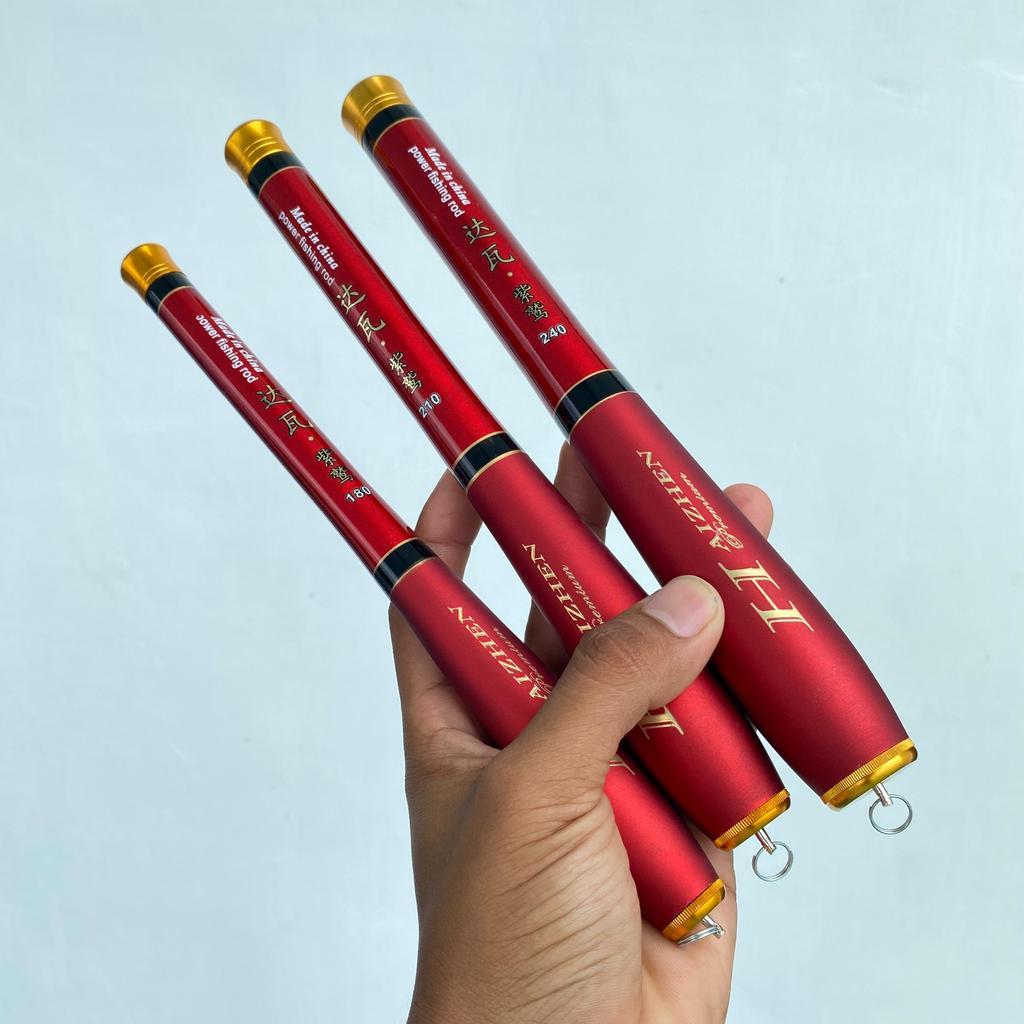 Joran Tegek Haizhen Premium Power Fishing Rod Spek Kaku Panjang Ruas 23cm Carbon Material
