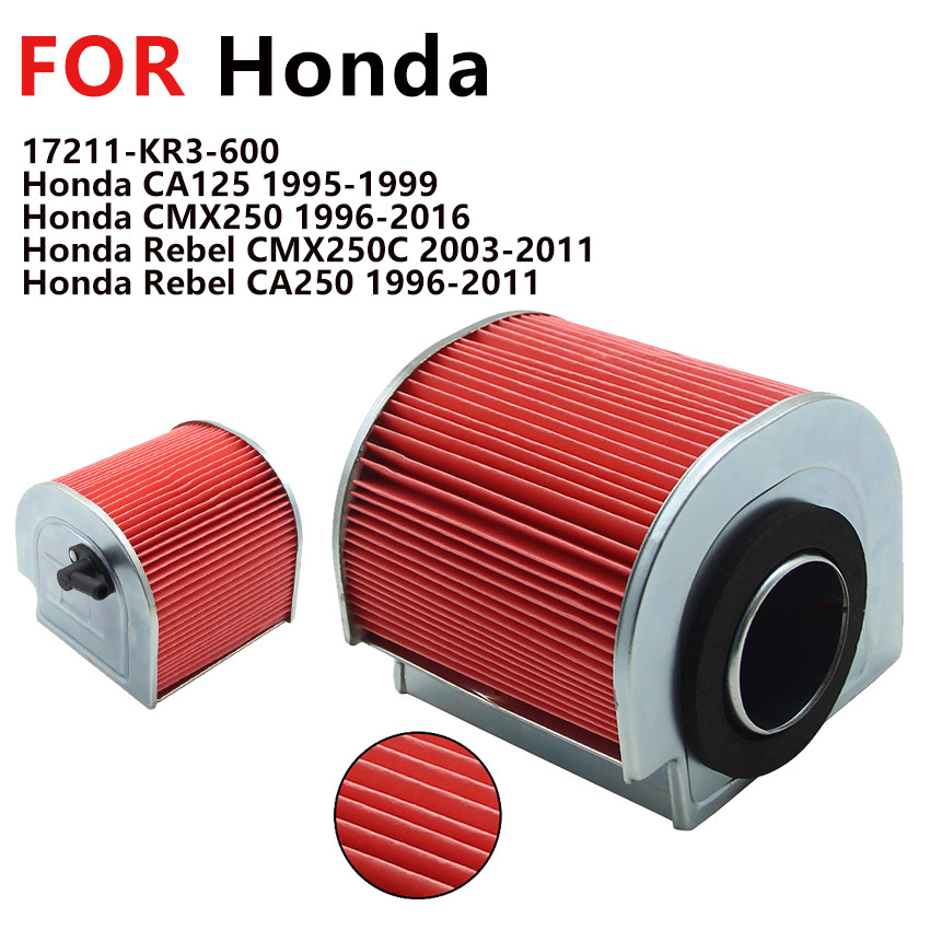 Filter Udara Sepeda Motor Cocok untuk Honda Rebel CMX250C CA250 CA125 CMX250 17211-KR3-600 Aksesoris