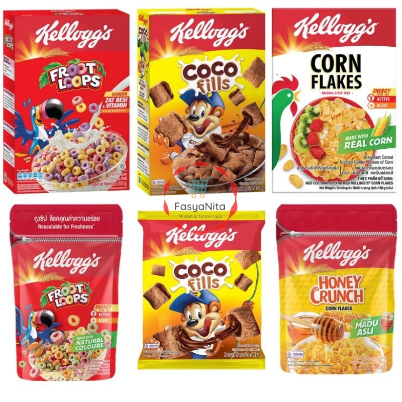 Kellogg's Froot Loops Sereal sarapan jagung Kelloggs coco fills - Fasyanita Online Fresh Mart Denpas