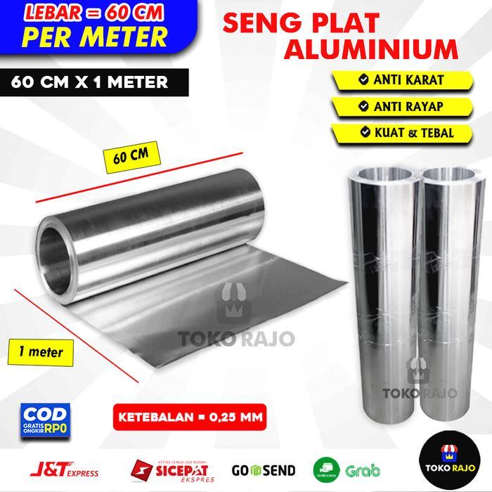 Seng Plat Aluminium Lembaran 60cm x 0,35mm - Seng Alumunium - TEBAL 0,25 MM