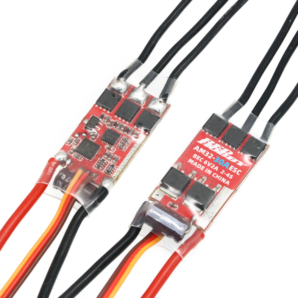 Redhobby 2-4S AM32 30A Dual-Way Brushless ESC Speed Controller ESC with 6V 2A UBEC for RC Multicopte