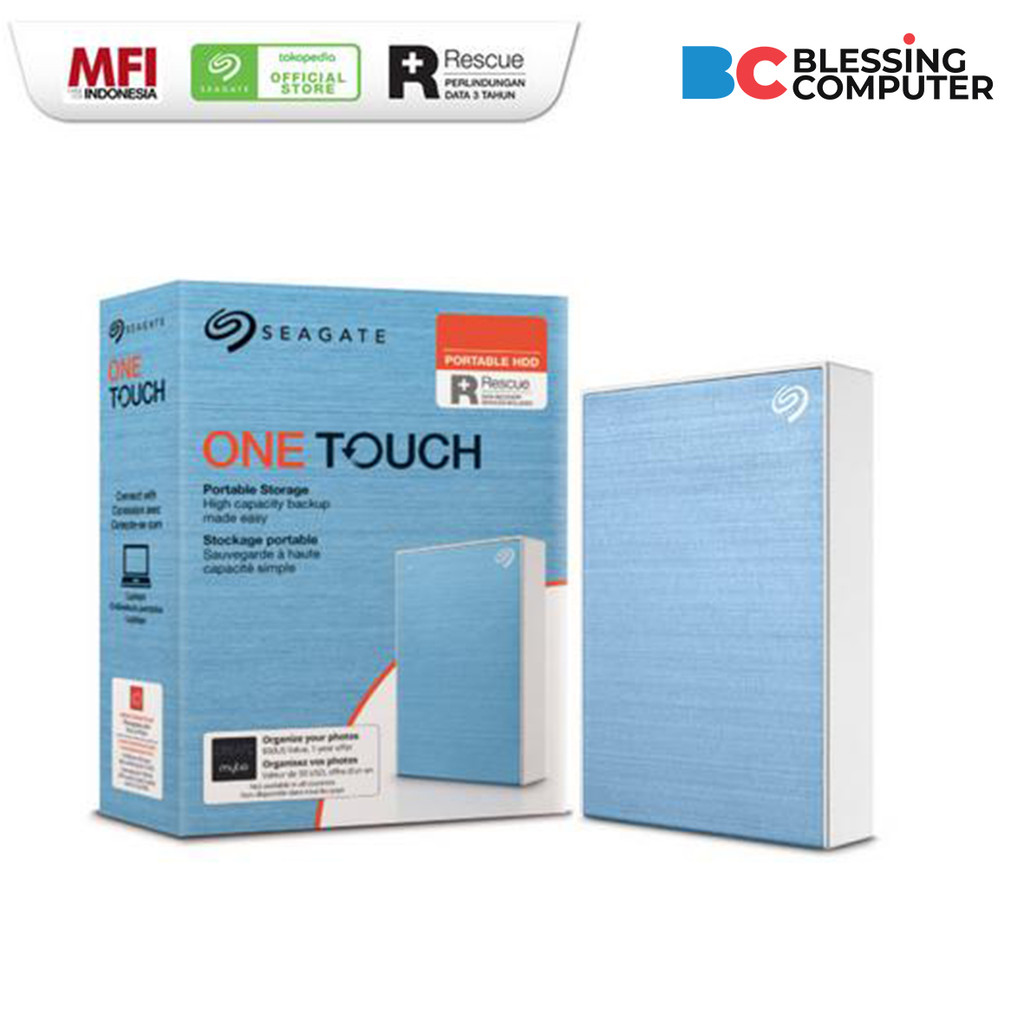 Hardisk External Seagate 5tb 2.5" One Touch Blue STKZ5000402