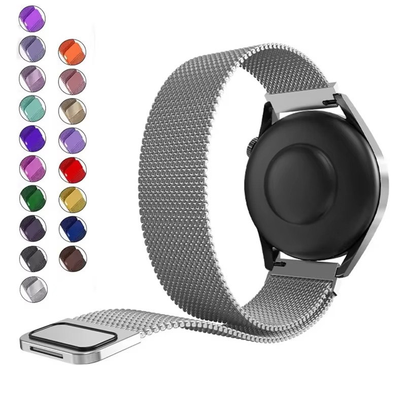 Milanese Loop band For Samsung Galaxy wat 7 6 5 4 classic Metal strap 20mm22mm bracelet huawei gt/Am