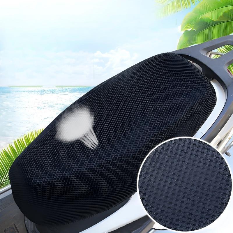 Sarung Jok Sepeda Motor Jaring 3D Bersirkulasi Antiselip Aksesori Bantalan Sarung Jok Skuter Sepeda 