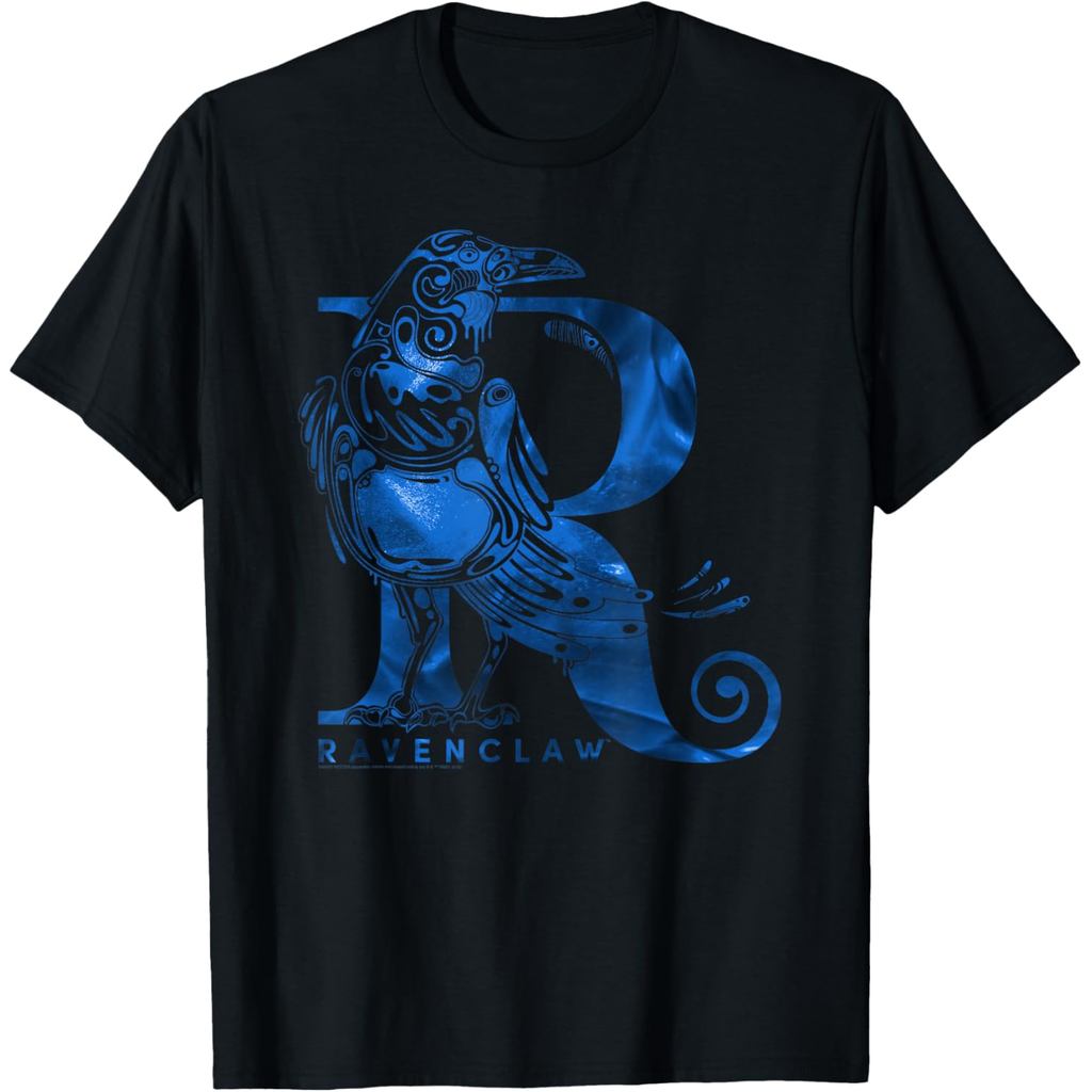 Baju Kaos Dewasa Harry Potter Ravenclaw R Logo T-Shirt