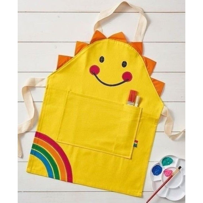 Apron Melukis Anak Unik Celemek Anak Matahari Apron Melukis Memasak Dapur Anak Lucu