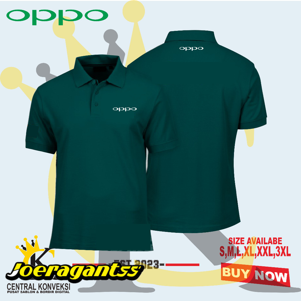 Kaos Kerah oppo smartphone / Polo Shirt OPPO Smartphone Murah