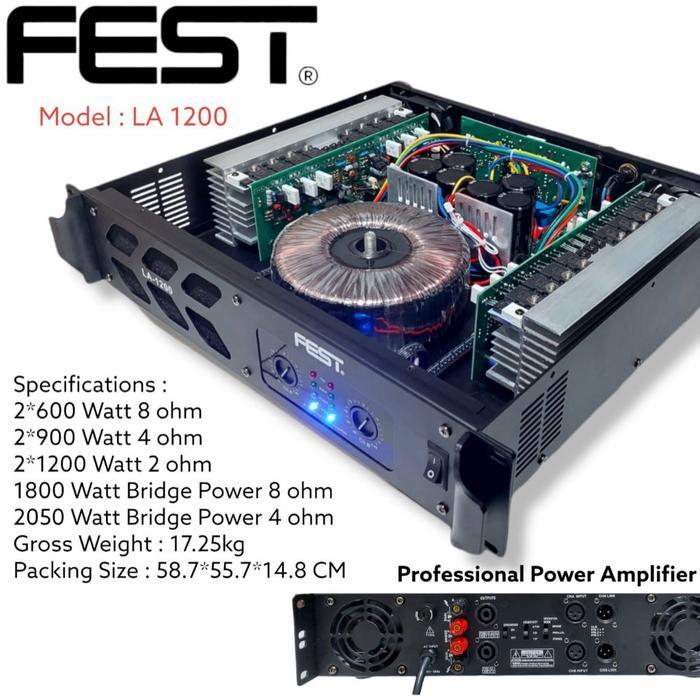 Power Amplifier FEST LA1200 LA-1200 Baru
