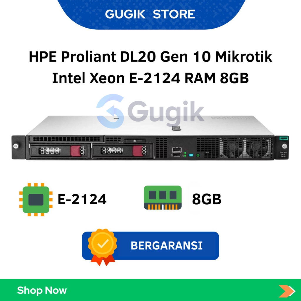 HPE Proliant DL20 Gen 10 Mikrotik Intel Xeon E-2124 RAM 8GB
