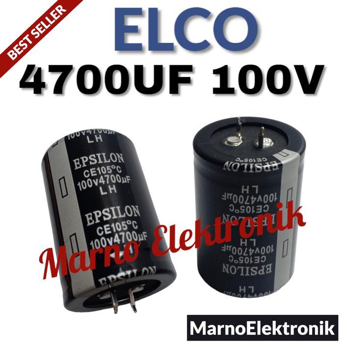 CAPASITOR ELCO 4700UF 100V 4700 UF 100 V KAPASITOR ASLI ORIGINAL ORI sperpart