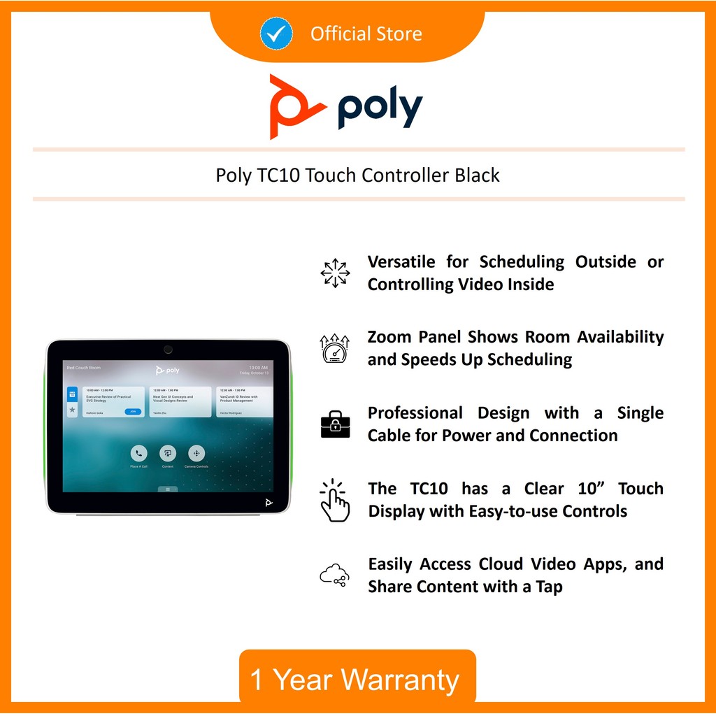 Poly HP TC10 Touch Controller Black (875K5AA)