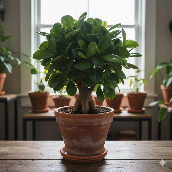 Bahan Bonsai Beringin Dolar Mangkok (Ficus coreana) – Batang Kokoh & Rimbun -Daun Bulat Unik & Mengk