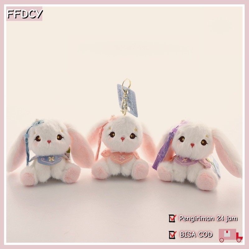(Ready)Gantungan Kunci Kelinci Berbulu, Rantai Kunci Kelinci Bertelinga Panjang, Gantungan Tas Kelin