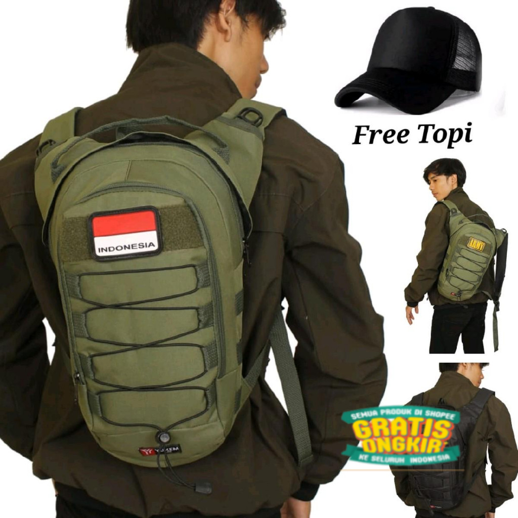 Yukem Ltd-Tas Ransel Sepeda pria Army Tactical Tas ransel Sepeda trail Adventure Motor cross Olahrag