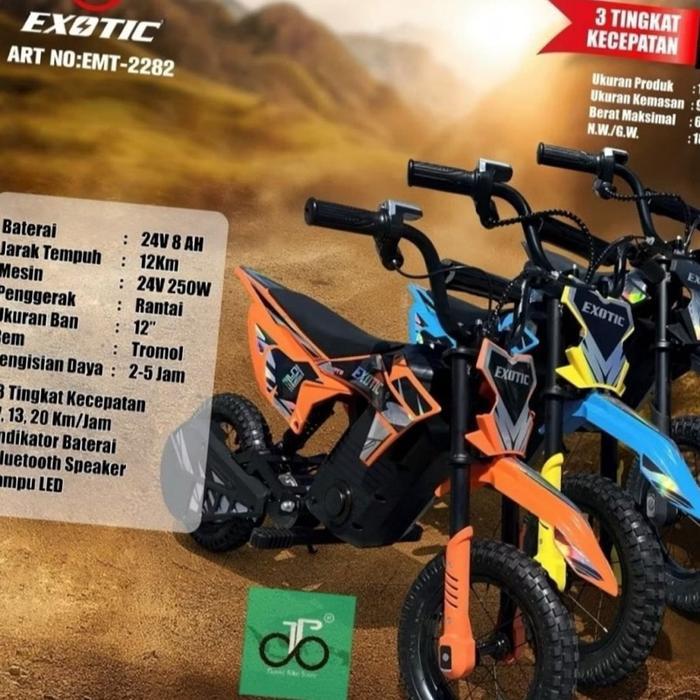 Trail Listrik Anak Motor Aki anak model Trail tril Yukita 0952 ces cas an sepeda Cross trel