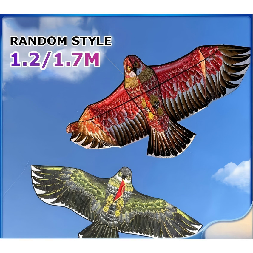 1.2/1.7M Layangan Elang Jumbo Lukis Kain Layang Elang Mainan Layangan