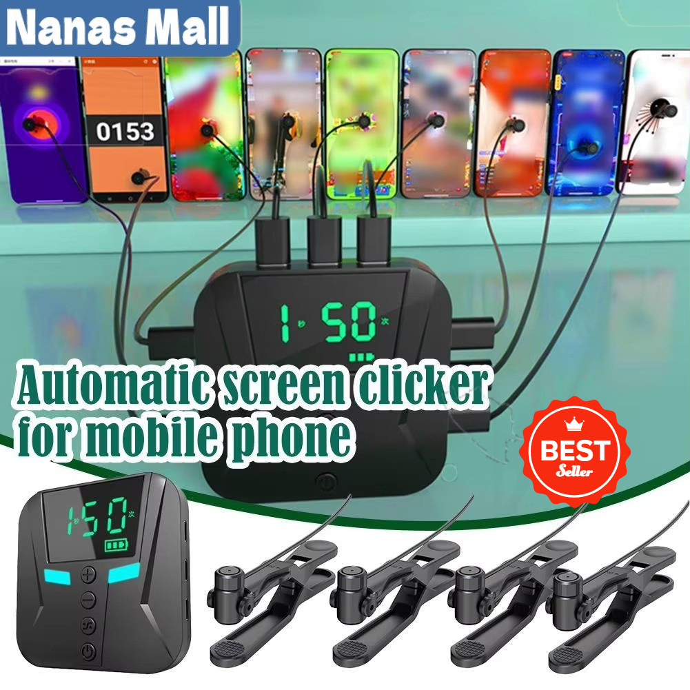 Auto Clicker Tap Layar HP Multifungsi | 1/2/4/8 Heads | Cocok untuk Live Streaming TikTok/Instagram/