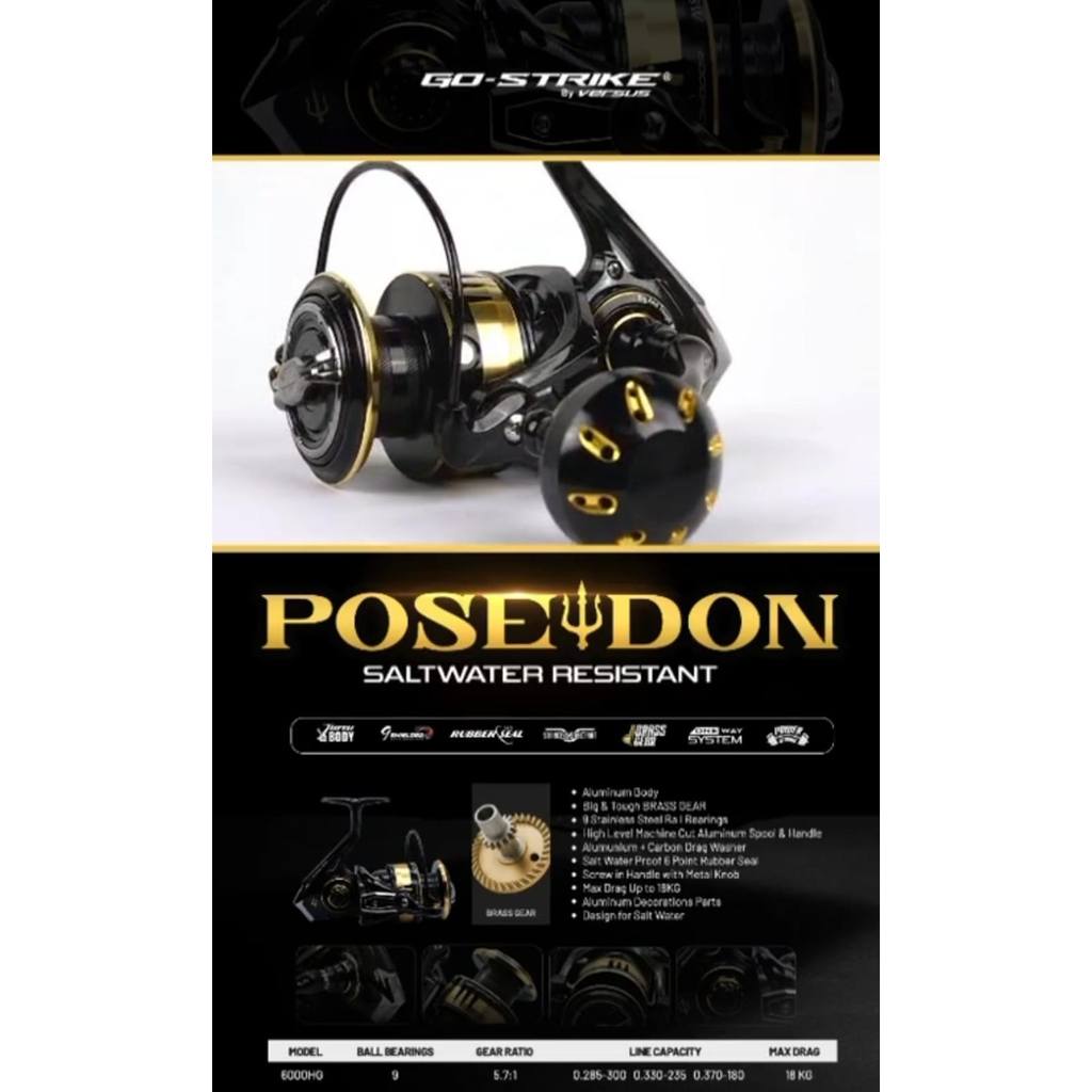 REEL GO-STRIKE VERSUS POSEIDON SW 9BB 6000HG