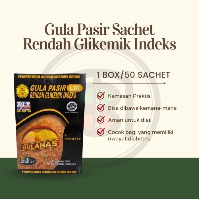 Gulanas Gula Rendah Glikemik Indeks Kemasan Sachet isi 50 pcs