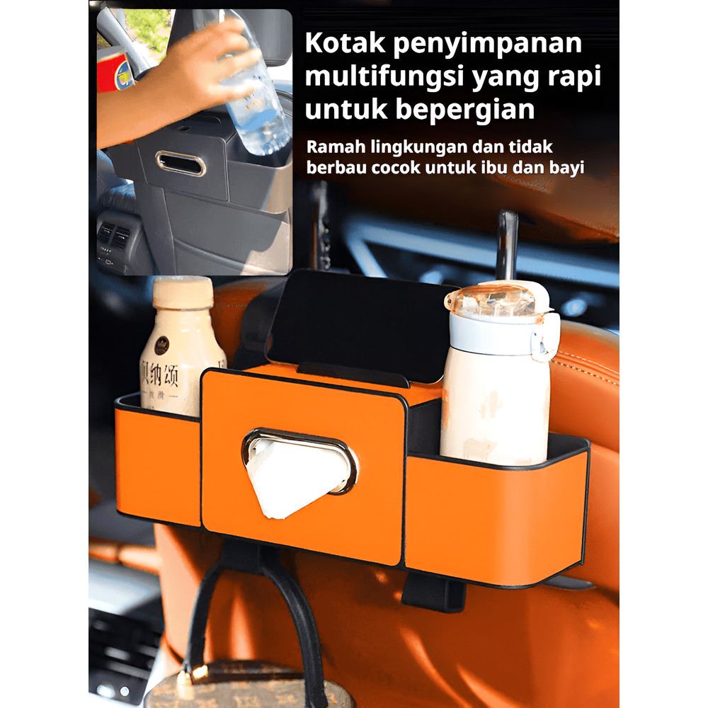 Hemat Ruang  Tempat Penyimpanan Sandaran Kursi Mobil Multifungsi - Tas Organizer Mobil / Penyimpanan
