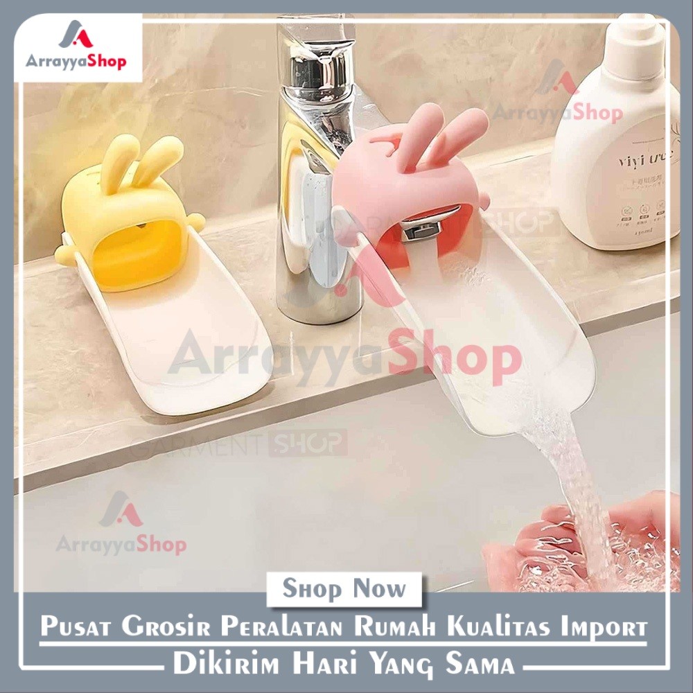 Penyambung Kran Cuci Tangan Wastafel Silikon Karakter Lucu Pemanjang Kran Faucet Extender [Arrayya S