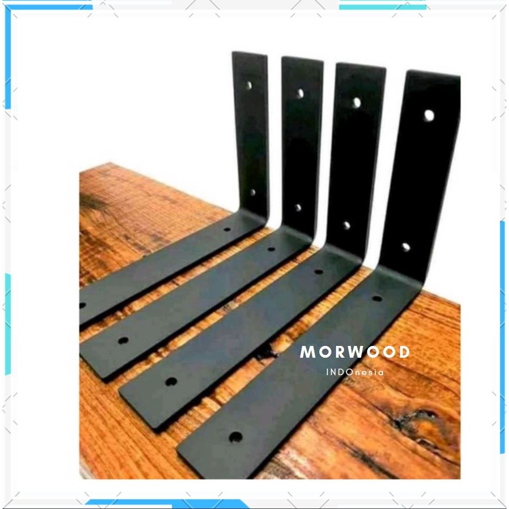 Besi Siku ambalan dinding | siku L ambalan material besi super kuat | By Dekor Kayu