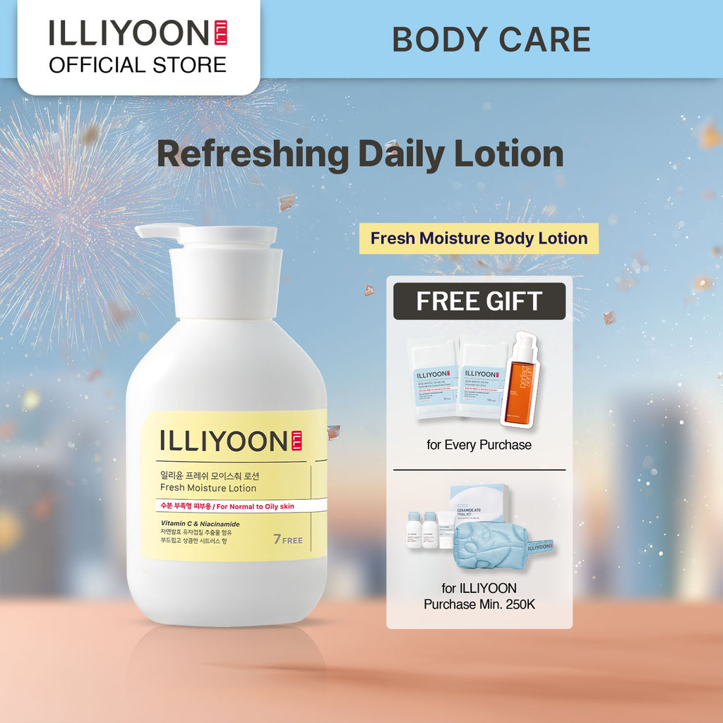 ILLIYOON Fresh Moisture Lotion 350ml - Refreshing Daily Lotion - Body Lotion Melembapkan dan Menyega