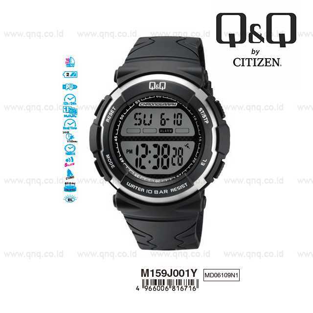 New 161 Q&Q QnQ QQ Original Jam Tangan Digital - M159 M159J Water Resist 161
