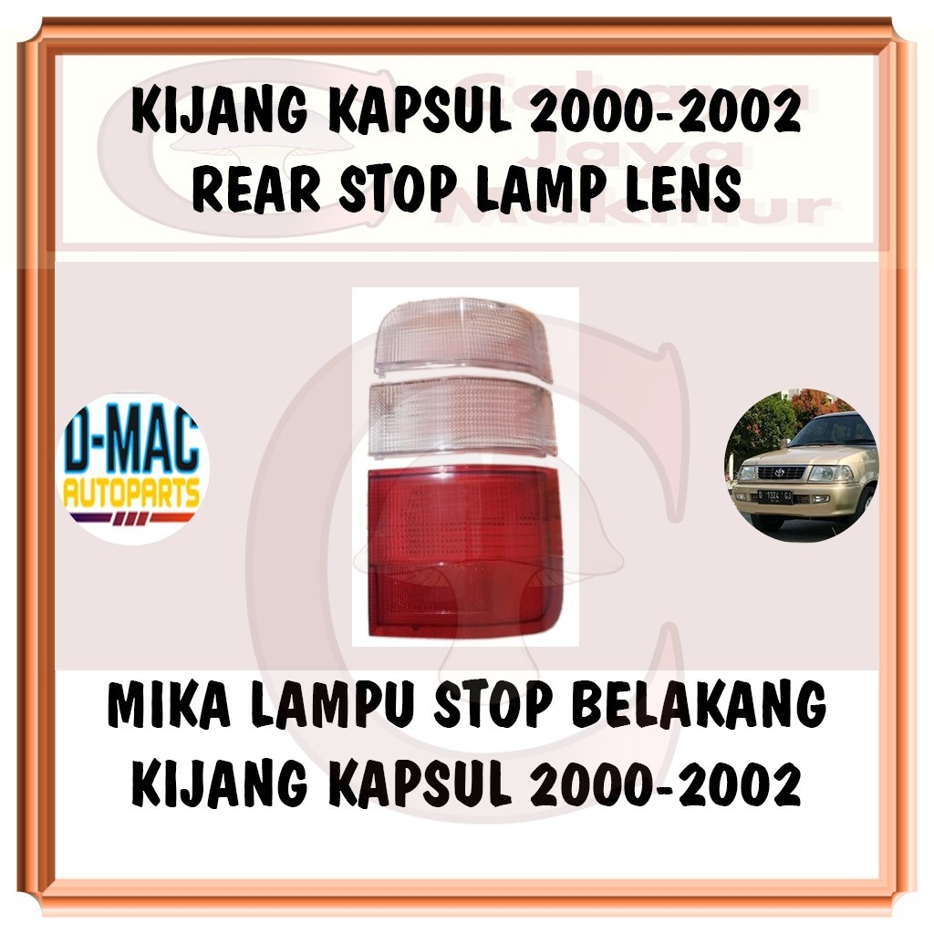 PCS Mika Kaca Lampu Stop Lamp Rem Sein Sen Belakang Toyota Kijang Kapsul LGX Krista Efi KF 60 7K 2L 