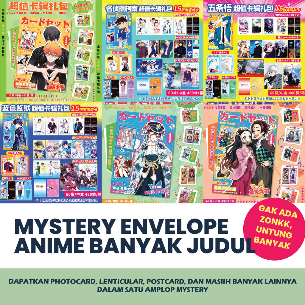 Mystery Envelope Anime Banyak Judul | Love And Deep Space Toilet Hanako Kun Naruto LADS Spy X Family