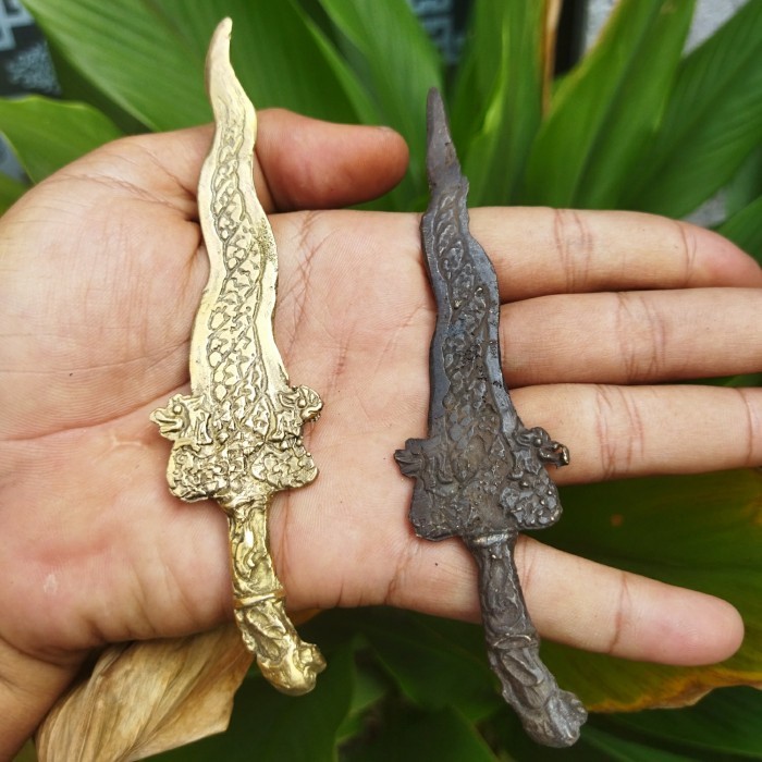 paket keris naga kembar kuningan KF