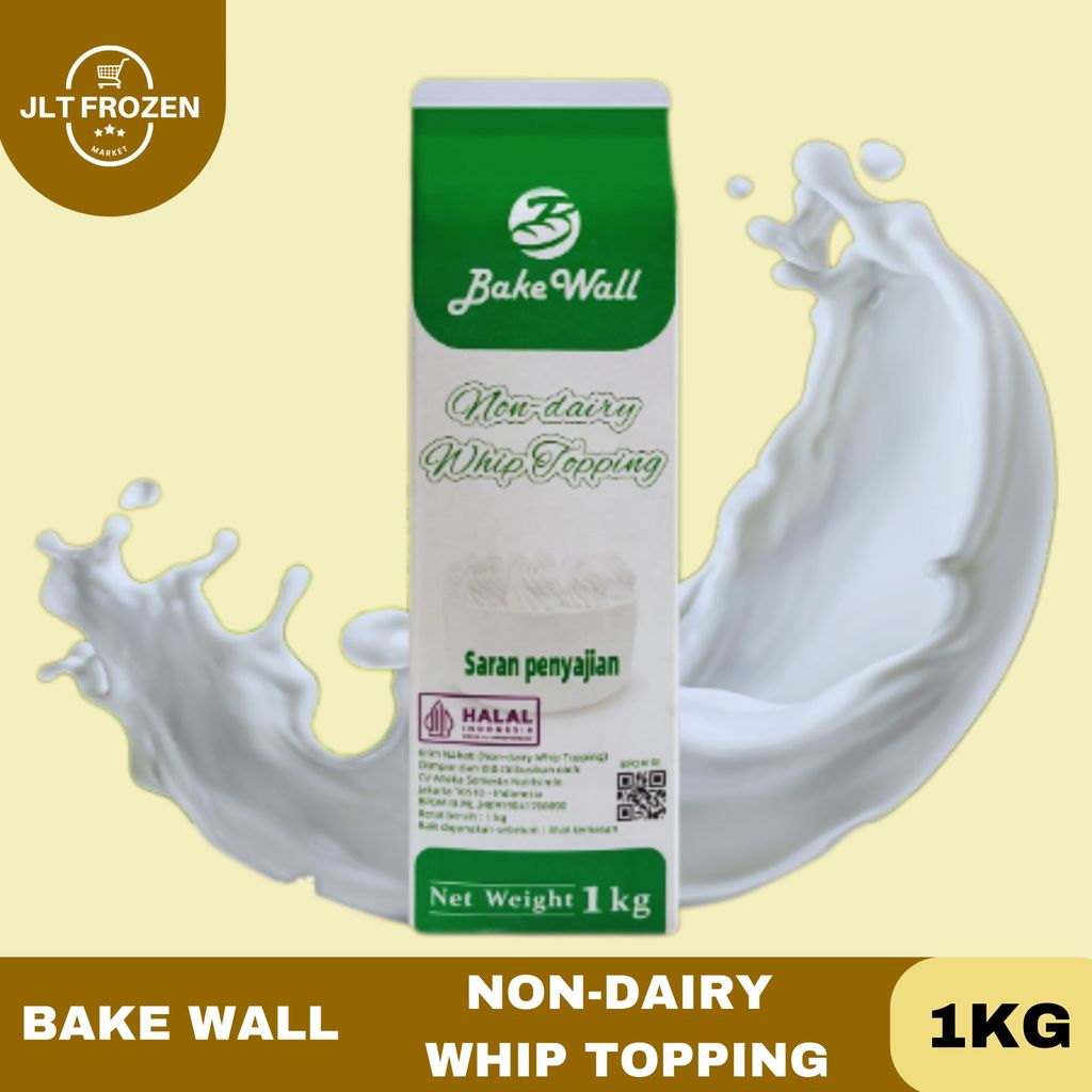 Bake Wall Non-dairy 1 KG / Whip Topping / Whipping Cream Cair / Whip Cream Toping / Krim Kocok Cair 