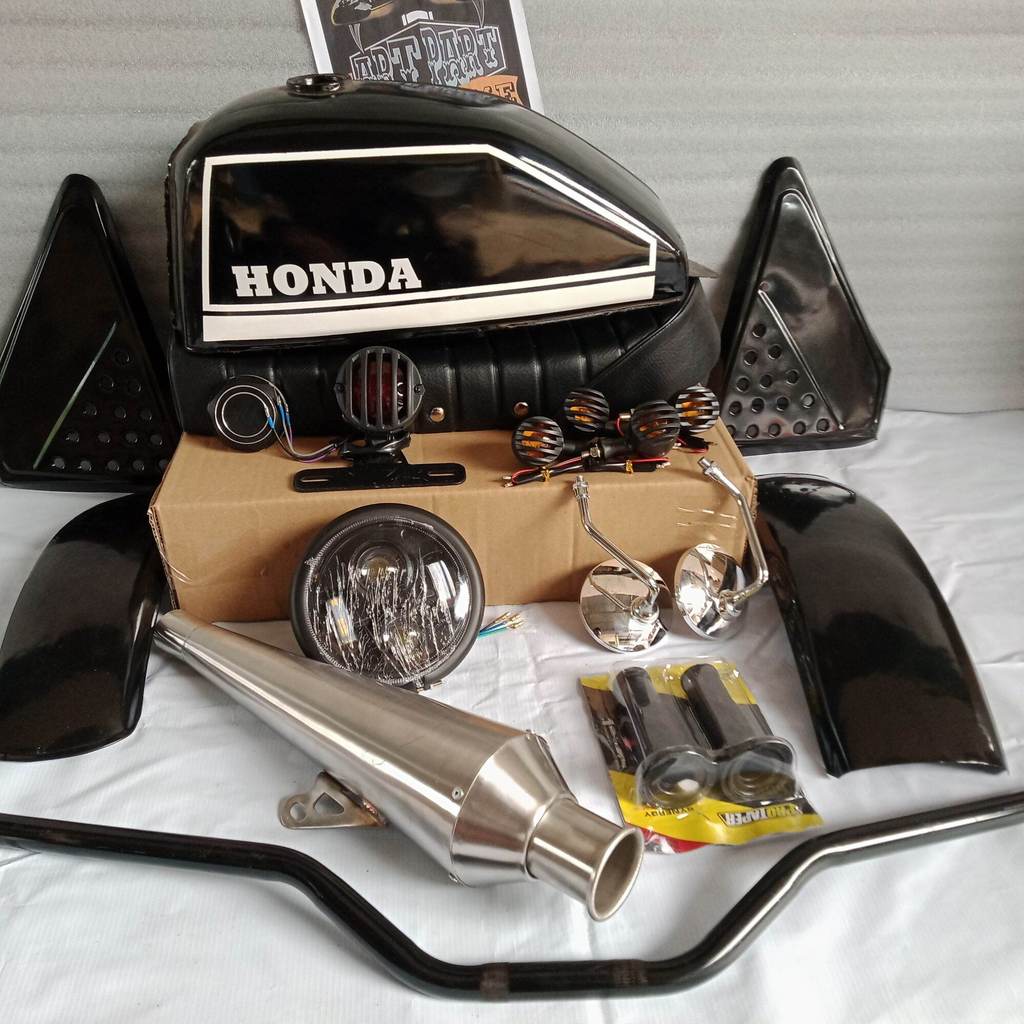 Paket Tangki motor Paket Full Cat CB200 Body Cat Custom Komplit Murah Pnp Megapro GL CB Scorpio Thun