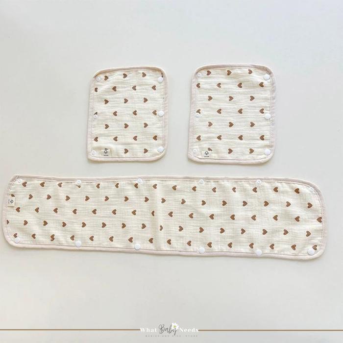 Baby Stroller Belt Cover / Kain Pelapis Gagang Stroller / Sarung Gagang Stroller Bayi - Love