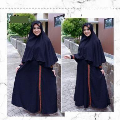 4981 gamis muslimah syar'i free krudung polos merah maroon supplier