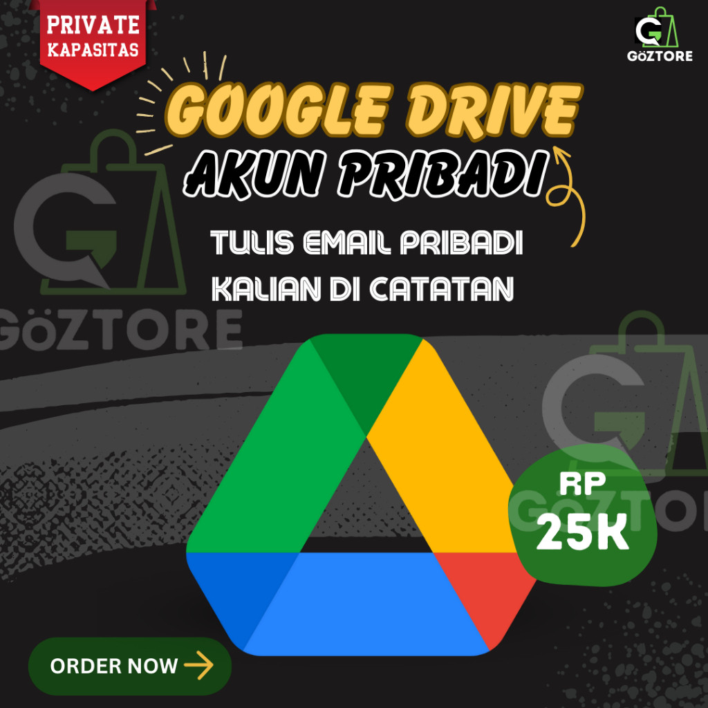 [PRIVATE KAPASITAS] Google Drive Email Pribadi 100GB Gdrive Unlimited Shared Drive Storage Lifetime