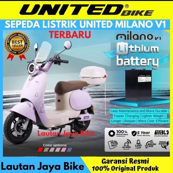 Sepeda Listrik Moped Milano UNITEDBIKE TERBARU