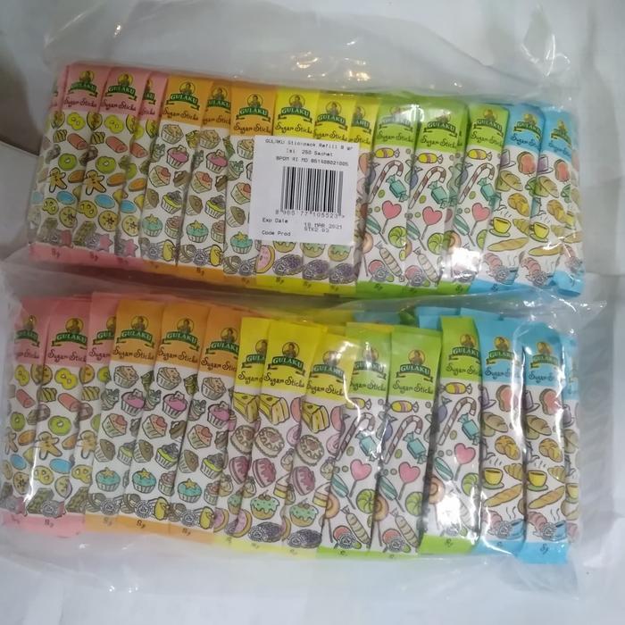 gulaku Sugar Stick 250 pcs x 8 gr