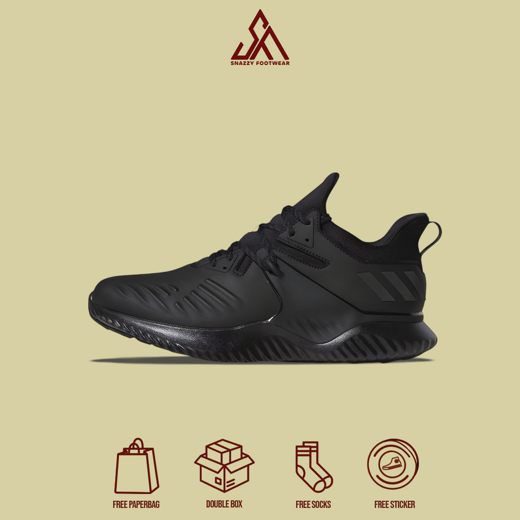 Sepatu Sneakers Adidas Alphabounce Beyond Black 100% Original Unisex