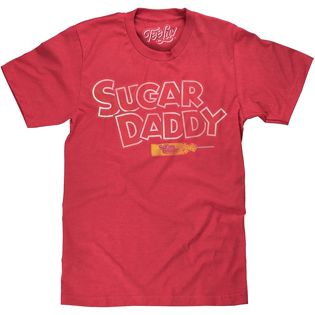 Kaus Sugar Daddy Pria Dewasa, Kaos Gula Daddy Candy Merah