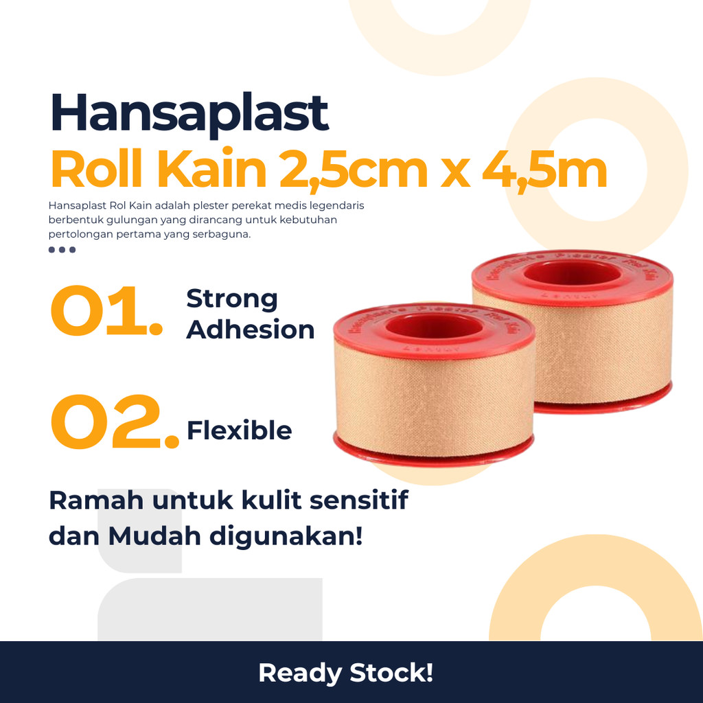 HANSAPLAST ROLL KAIN 2.5CM X 4.5M