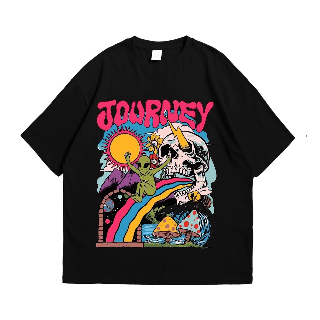 ORI Baju Kaos Reguler Band Musik JOURNEY T-shirt Pria Wanita Unisex Cotton Combed 24s