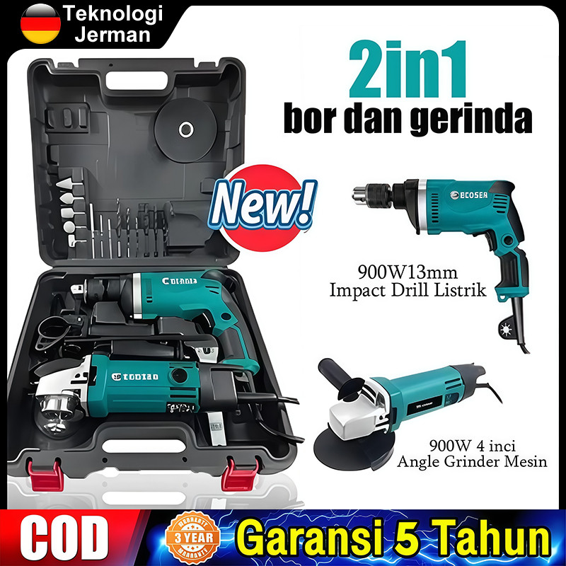 TERLARIS - EcoSen Bor Bor Dan Gerinda Bor Listrik Tangan | Kualitas Tinggi untuk Bor Beton dan Besi